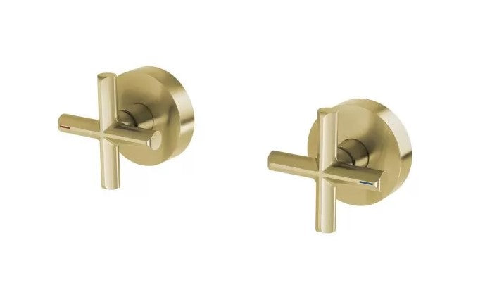 Phoenix Vivid Slimline Plus Wall Top Assemblies Brushed Gold Lead Free