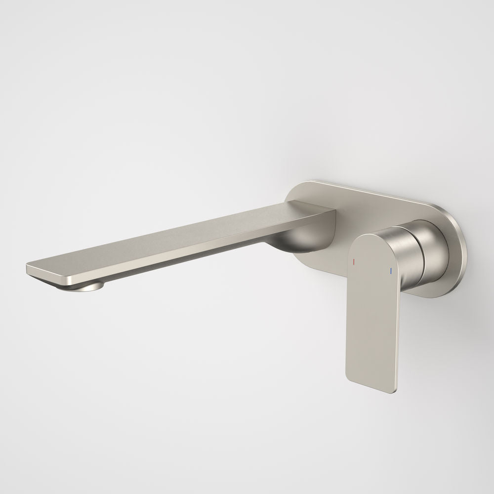 Caroma Urbane II 220mm Wall Basin / Bath Mixer Round Cover Plate Brushed Nickel Lead Free