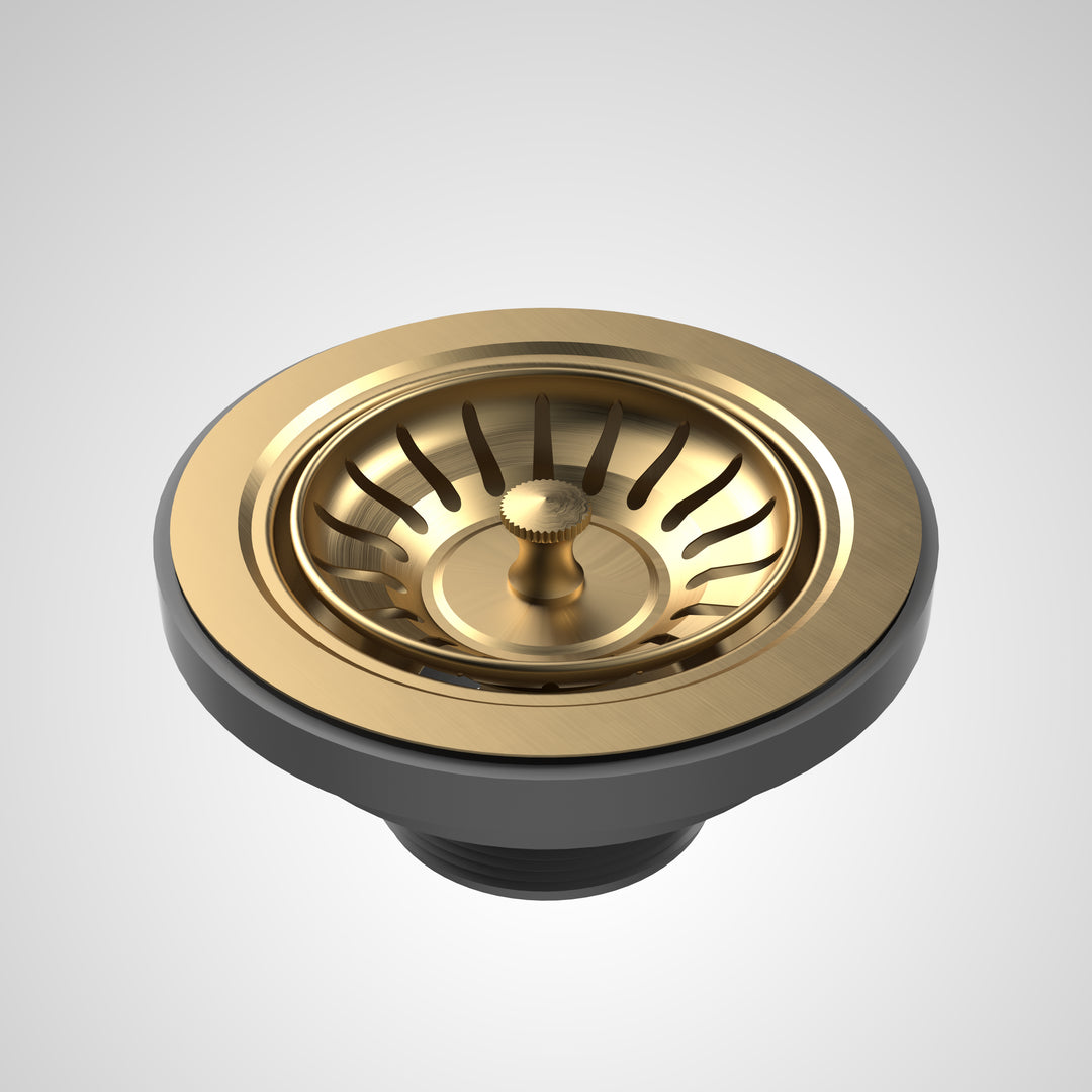 Caroma 90X50mm Short Basket Waste Brushed Brass