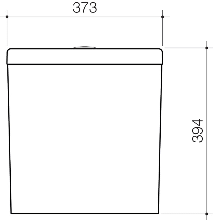 Caroma Luna Wall Faced Close Coupled Right Hand Bottom Inlet Cistern