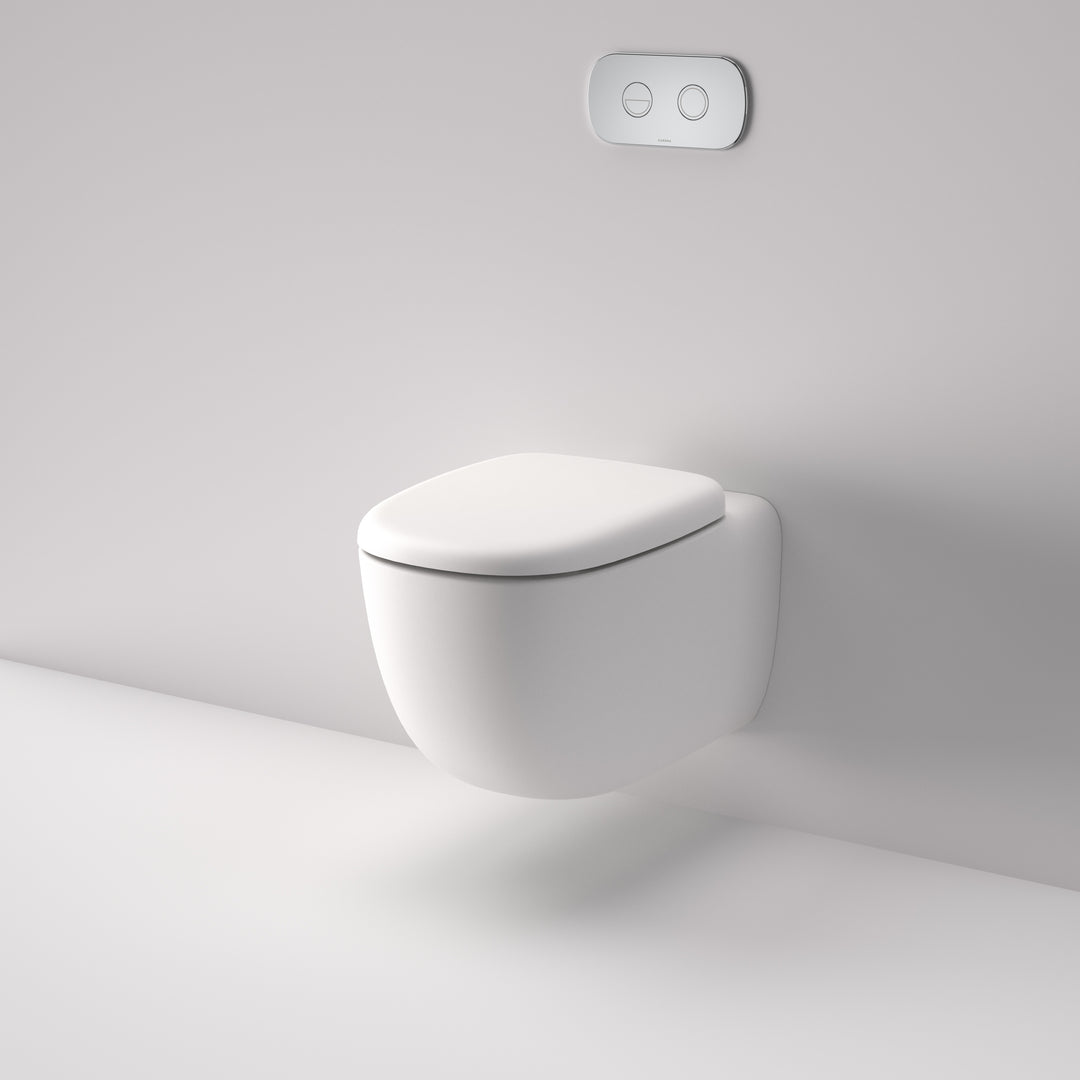 Caroma Contura II Cleanflush® Wall Hung Invisi Series II® Suite GermGard® Structural Brick Wall Matte White
