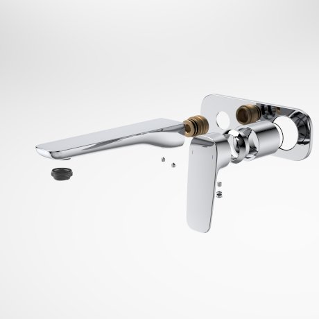 Caroma Contura II Wall Basin/Bath Mixer 180mm Trim Kit Chrome