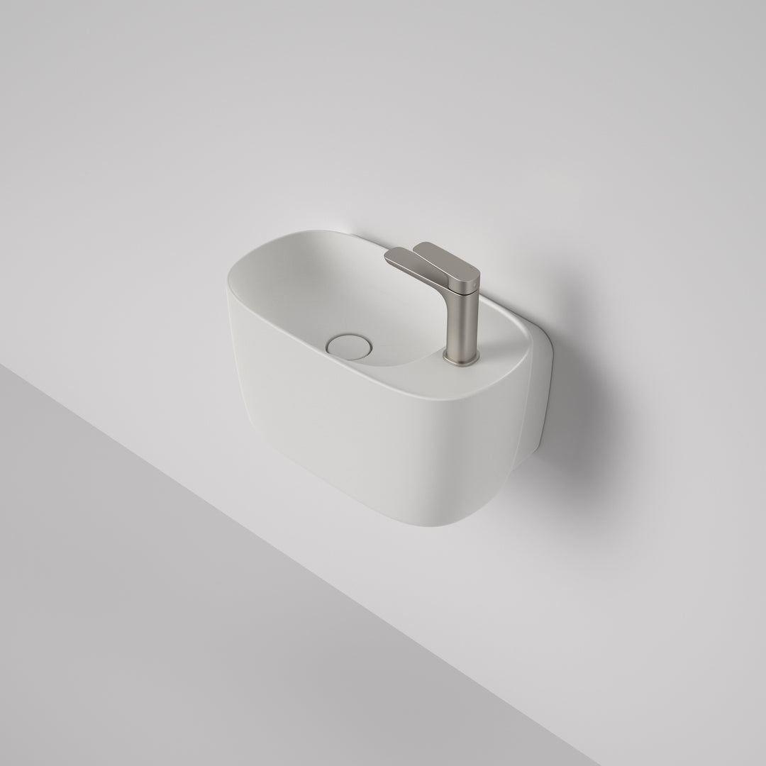Caroma Contura II Hand Wall Basin (1 Tap Hole) Matte White
