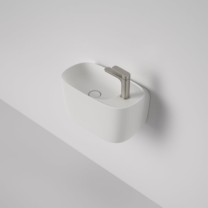 Caroma Contura II Hand Wall Basin (1 Tap Hole) Matte White