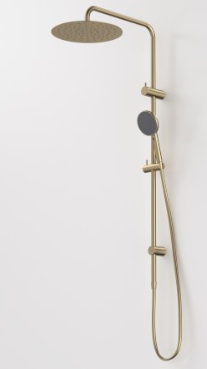 Caroma Urbane II Rail Shower with 300mm Overhead - Brushed Brass