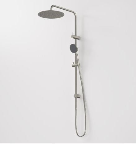 Caroma Urbane II Rail Shower with 300mm Overhead - Brushed Nickel