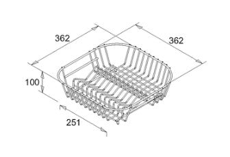 Clark Advance Draining Basket (Plastic Coated)