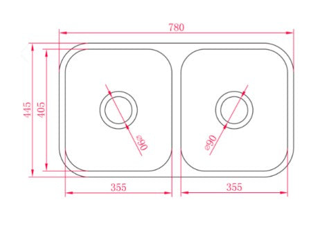 Bad Und Kuche Traditionell Under / Overmount Double Bowl Sink Stainless Steel