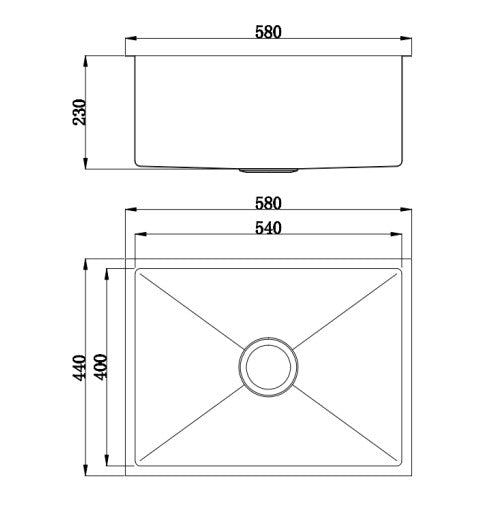 Bad Und Kuche Arcko Lux Under / Overmount Single Bowl Sink Stainless Steel