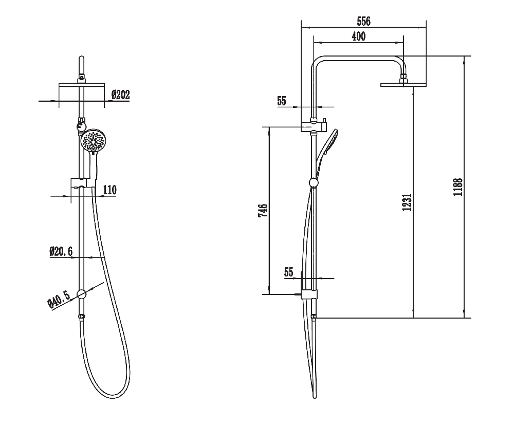 Methven Wairere Shower System Chrome