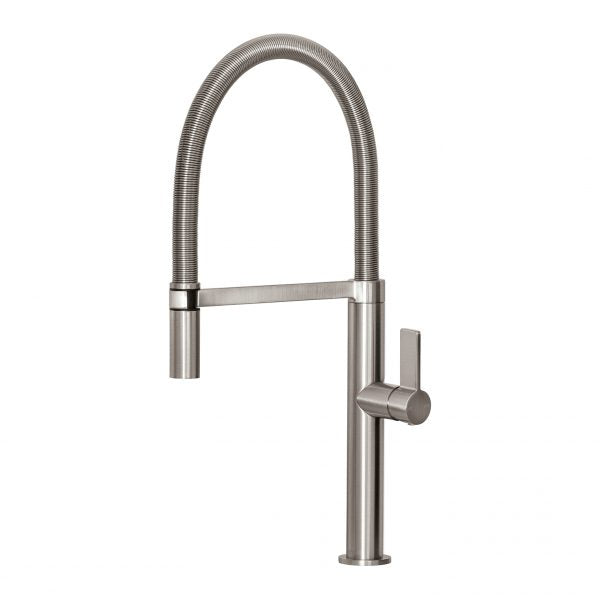 Phoenix Prize Flexible Coil Sink Mixer Brushed Nickel Lead Free