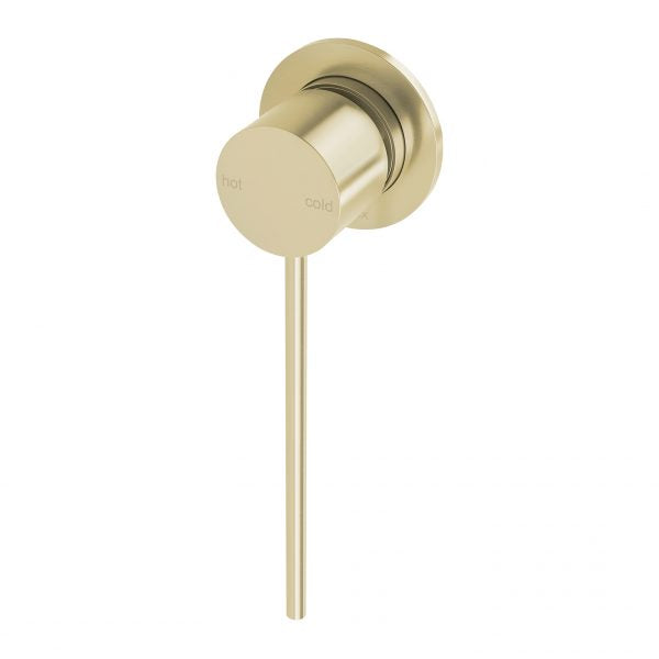 Phoenix Vivid Slimline Wall Mixer 60mm Backplate & Extended Lever Brushed Gold