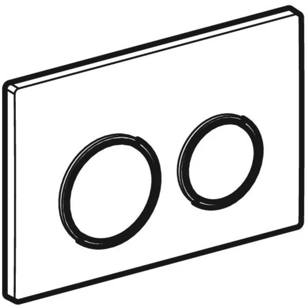 Geberit Kappa21 Dual Flush Plate, Chrome , Matt Chrome Trim