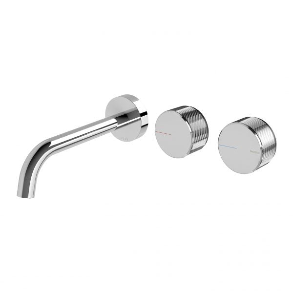 Phoenix Axia Wall Basin / Bath Curved Outlet Hostess Set 180mm Chrome