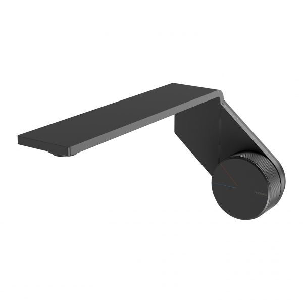 Phoenix Axia Wall Basin / Bath Mixer Set 200mm Matte Black Lead Free