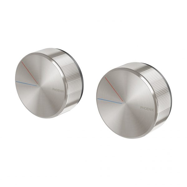 Phoenix Axia Twin Shower / Wall Mixer Brushed Nickel