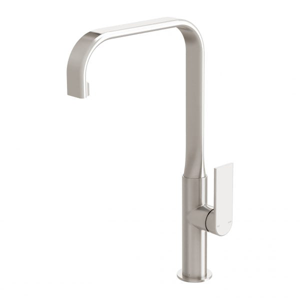 Phoenix Teel Sink Mixer 200mm Squareline Brushed Nickel Lead Free