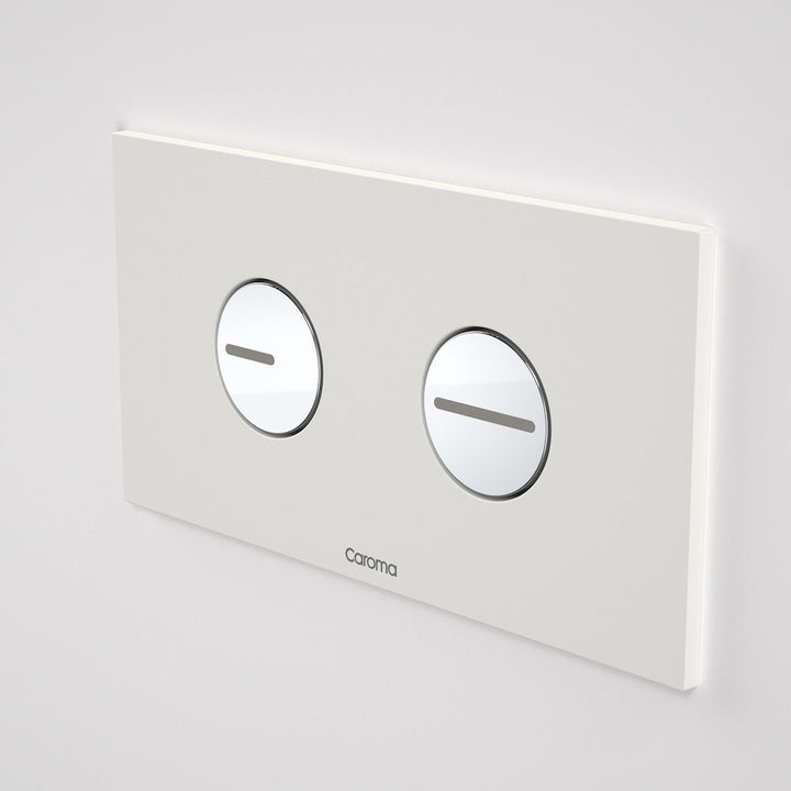 Caroma Invisi Series II® Round Dual Flush Plate & Buttons (Plastic) White