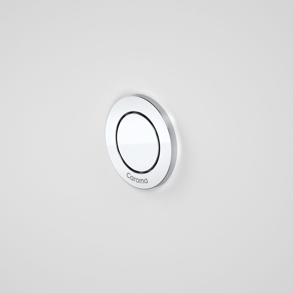 Caroma Invisi Series II® Round Single Flush Custom Buttons Chrome