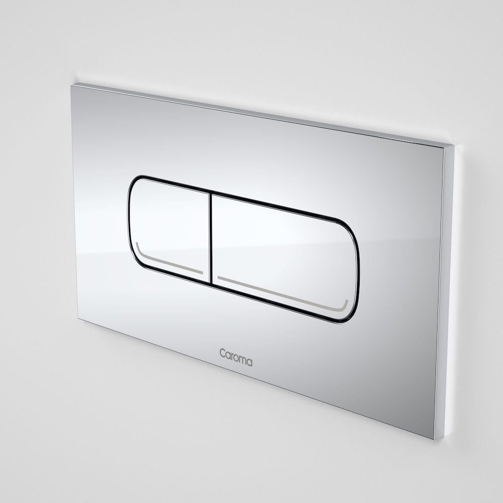 Caroma Invisi Series II® Oval Dual Flush Plate & Buttons (Metal) Chrome