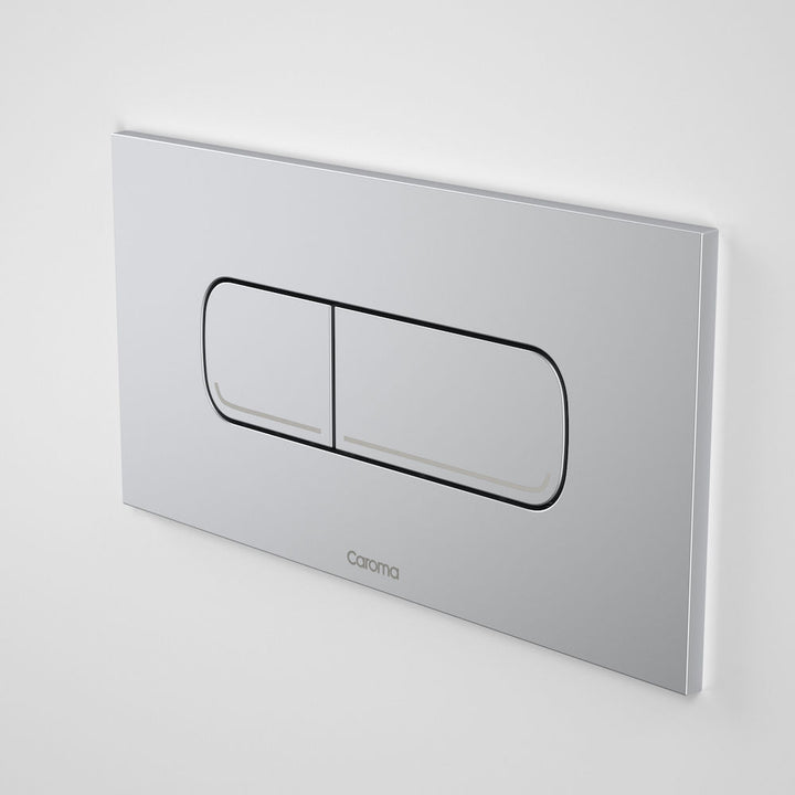 Caroma Invisi Series II® Oval Dual Flush Plate & Buttons (Metal) Satin