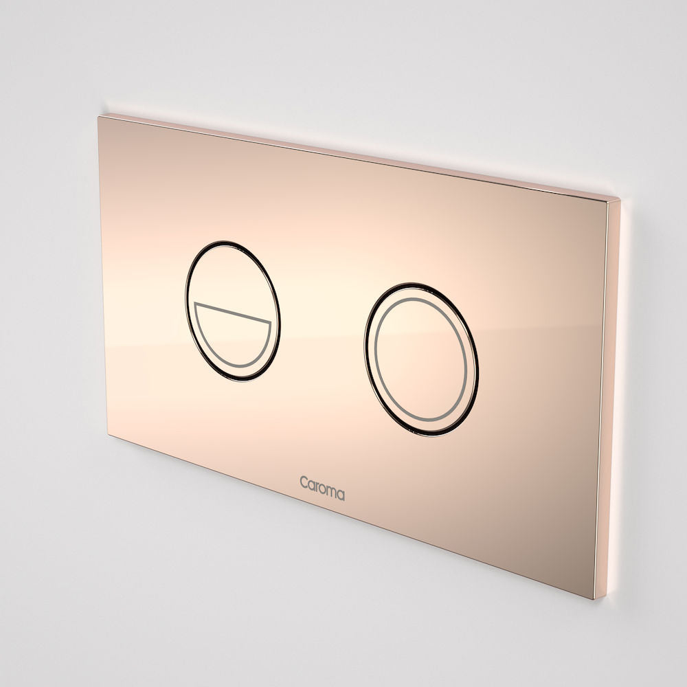 Caroma Invisi Series II® Round Dual Flush Plate & Buttons (Metal) Bronze