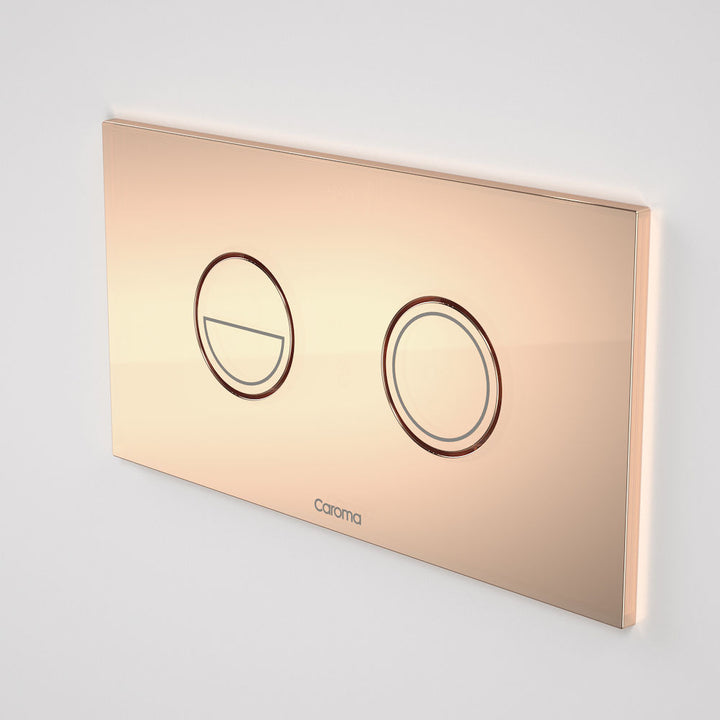 Caroma Invisi Series II® Round Dual Flush Plate & Buttons (Metal) Copper