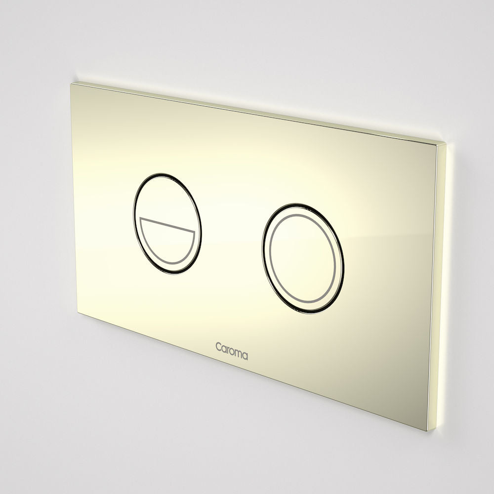Caroma Invisi Series II® Round Dual Flush Plate & Buttons (Metal) Gold