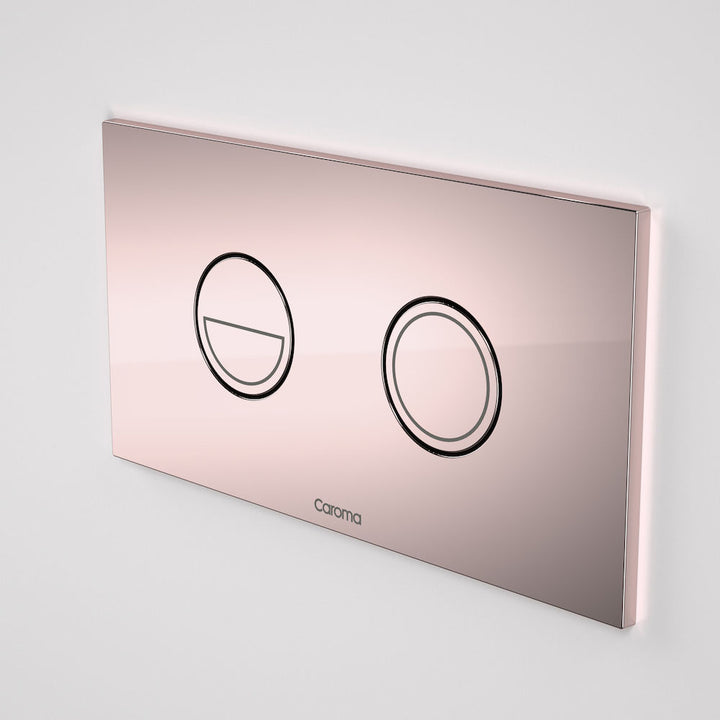 Caroma Invisi Series II® Round Dual Flush Plate & Buttons (Metal) Rose Gold