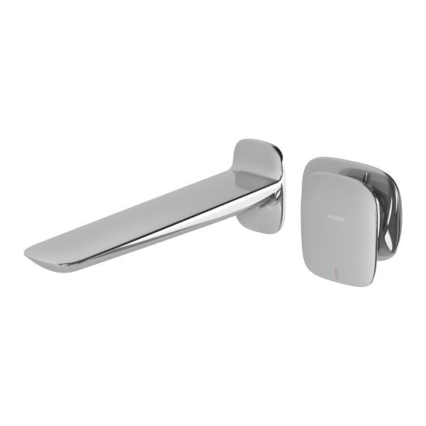 Phoenix Nuage Wall Basin/Bath Mixer Set 200mm Chrome