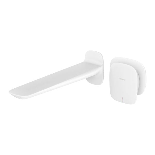 Phoenix Nuage Wall Basin/Bath Mixer Set 200mm Matte White