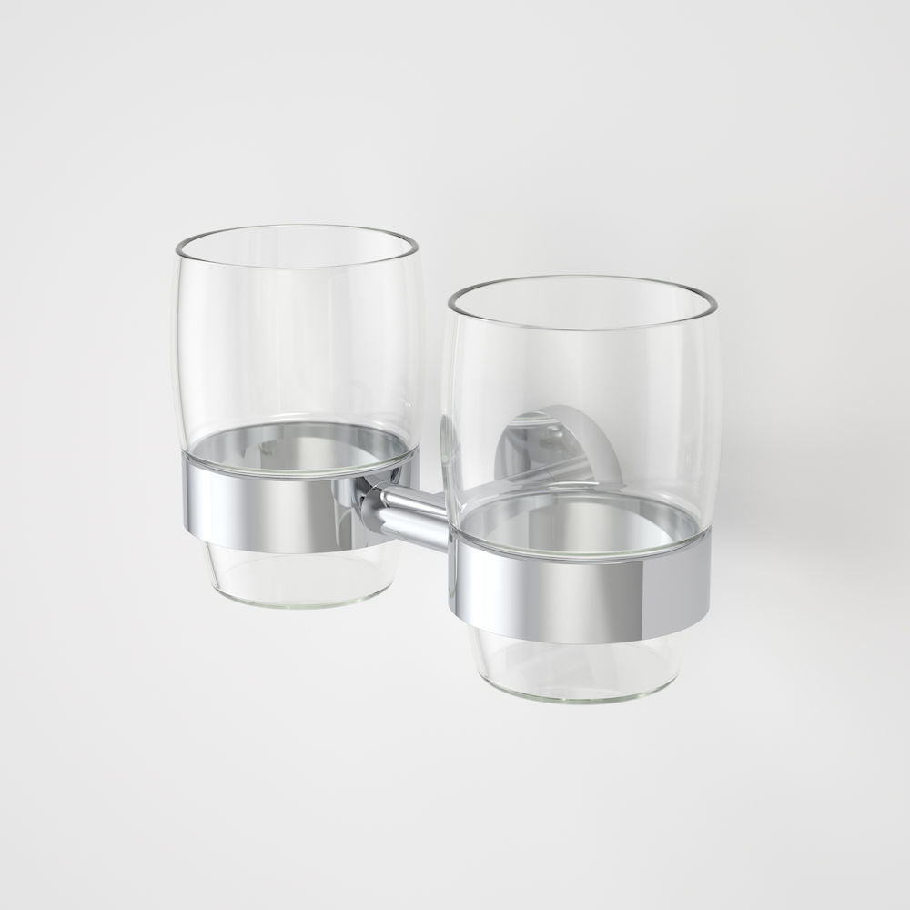 Caroma Cosmo Metal Tumbler Holder - Double