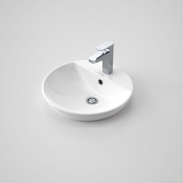 Caroma Orbis Inset Basin 1 Tap Hole White