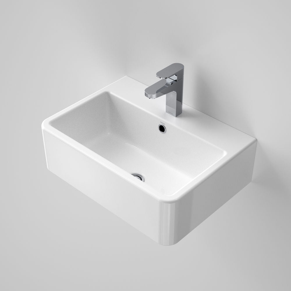 Caroma Cubus Wall Basin 1 Tap Hole