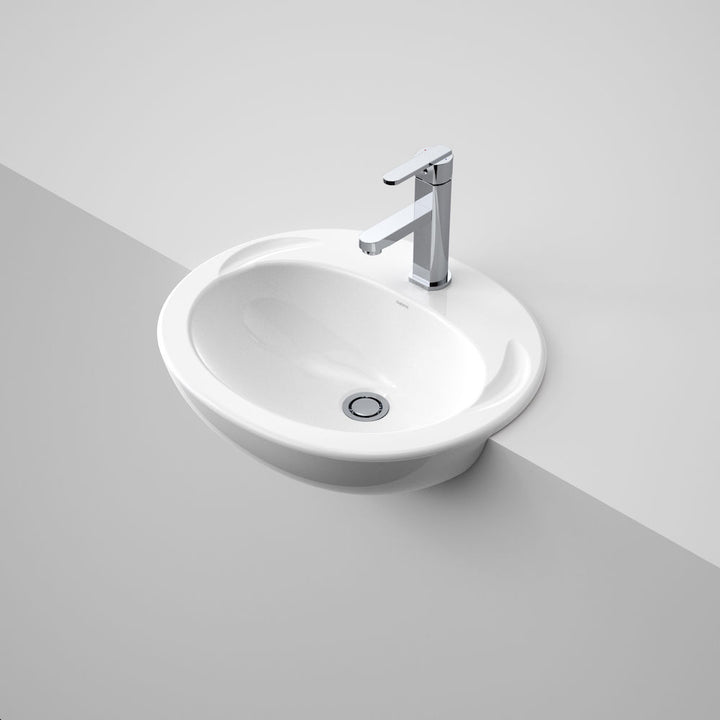 Caroma Concorde 500 Semi Recessed Basin - 1 Tap Hole