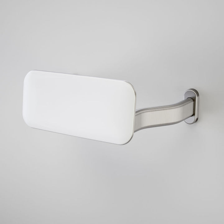 Caroma Caroma Backrest Curved Arm - Stainless Steel/White (with GermGard®)