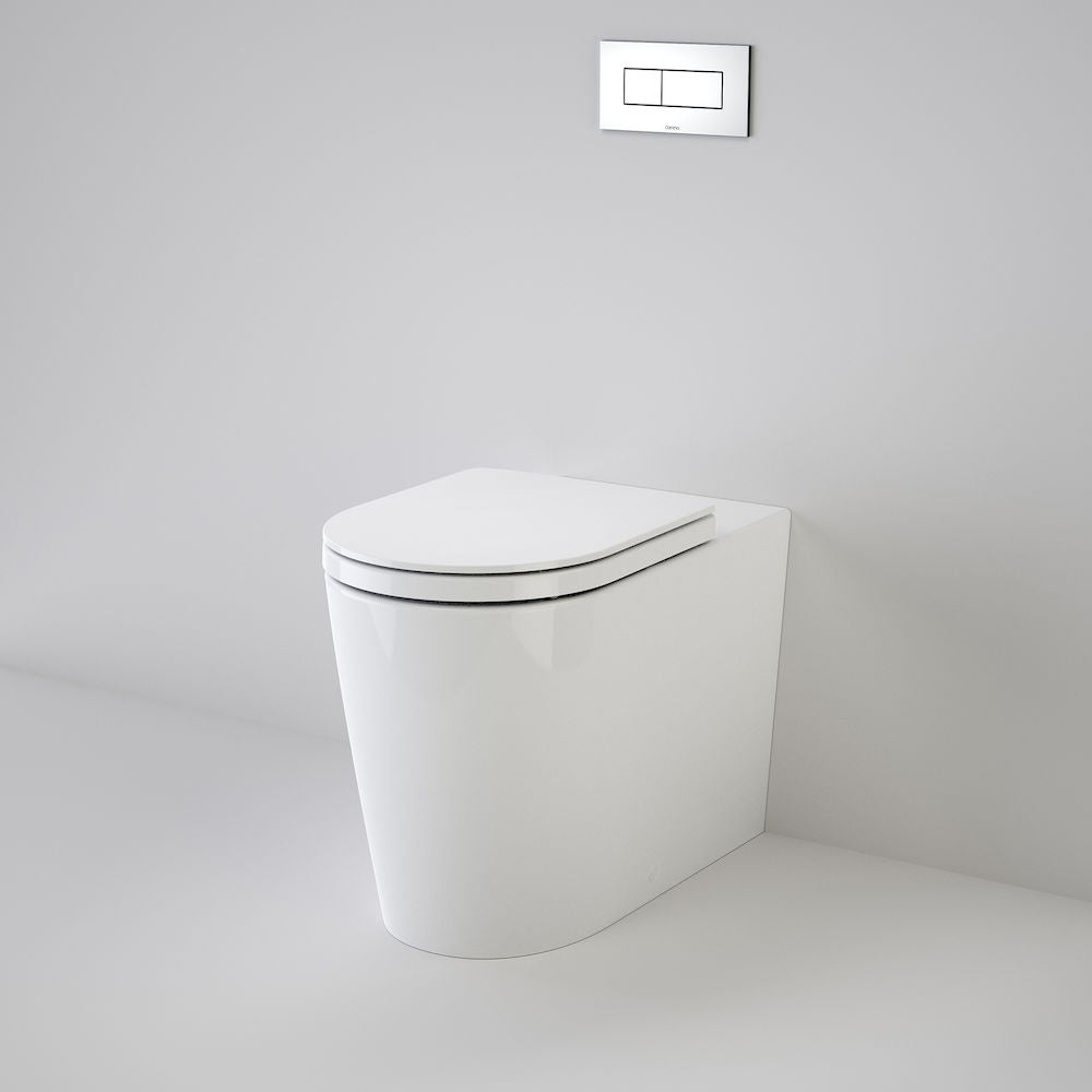 Caroma Liano Cleanflush® Invisi Series II® Easy Height Wall Faced Suite with Liano Double Flap Seat - White (with GermGard®)