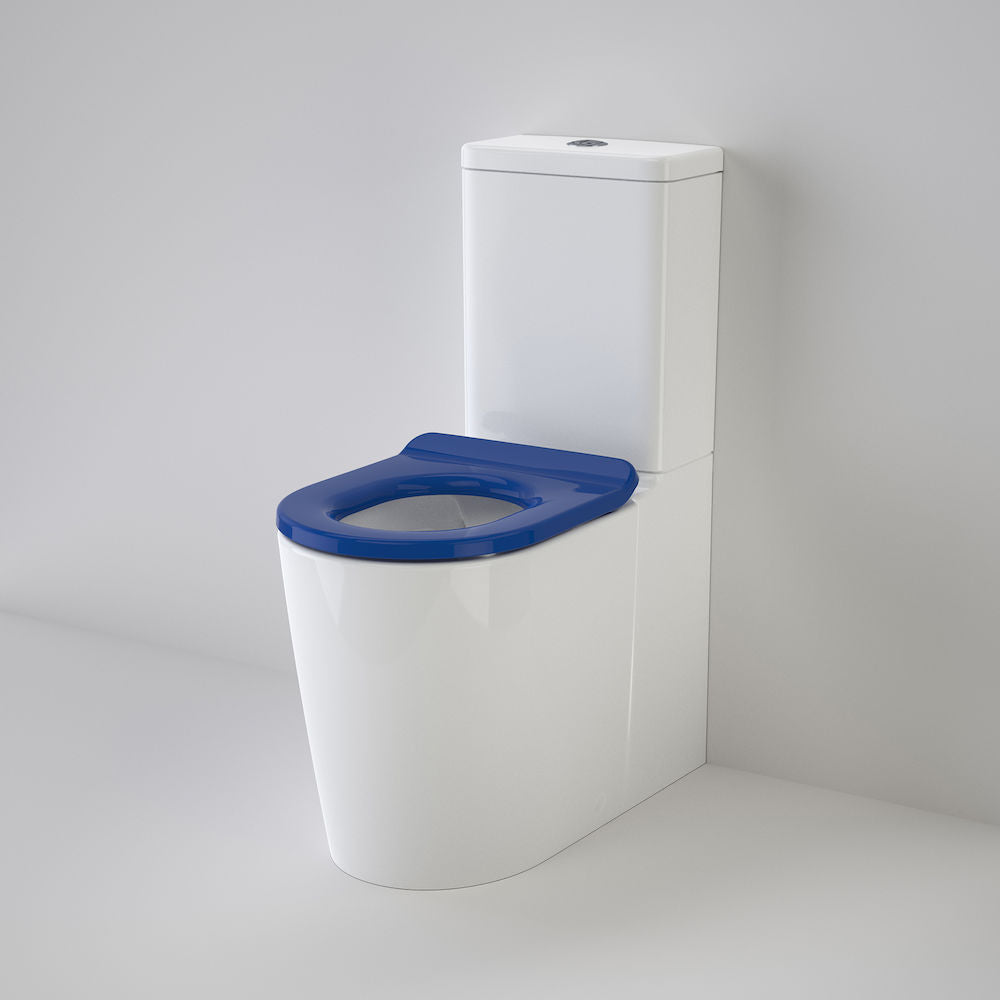 Caroma Liano Cleanflush® Easy Height Wall Faced Suite with Liano Care Single Flap Seat - Sorrento Blue (with GermGard®)