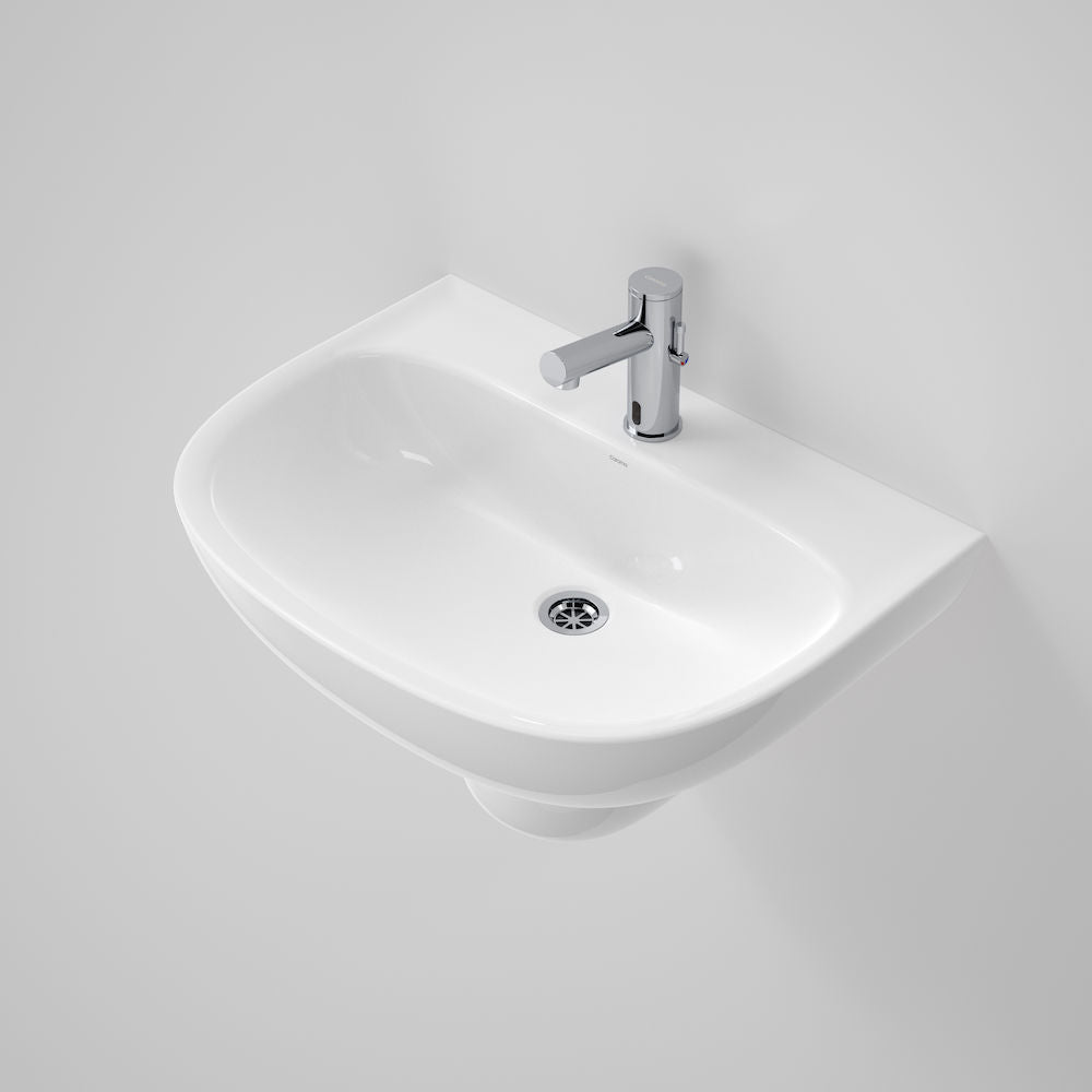 Caroma Care 600 Wall Basin (with GERMGARD®) - 1 Tap Hole