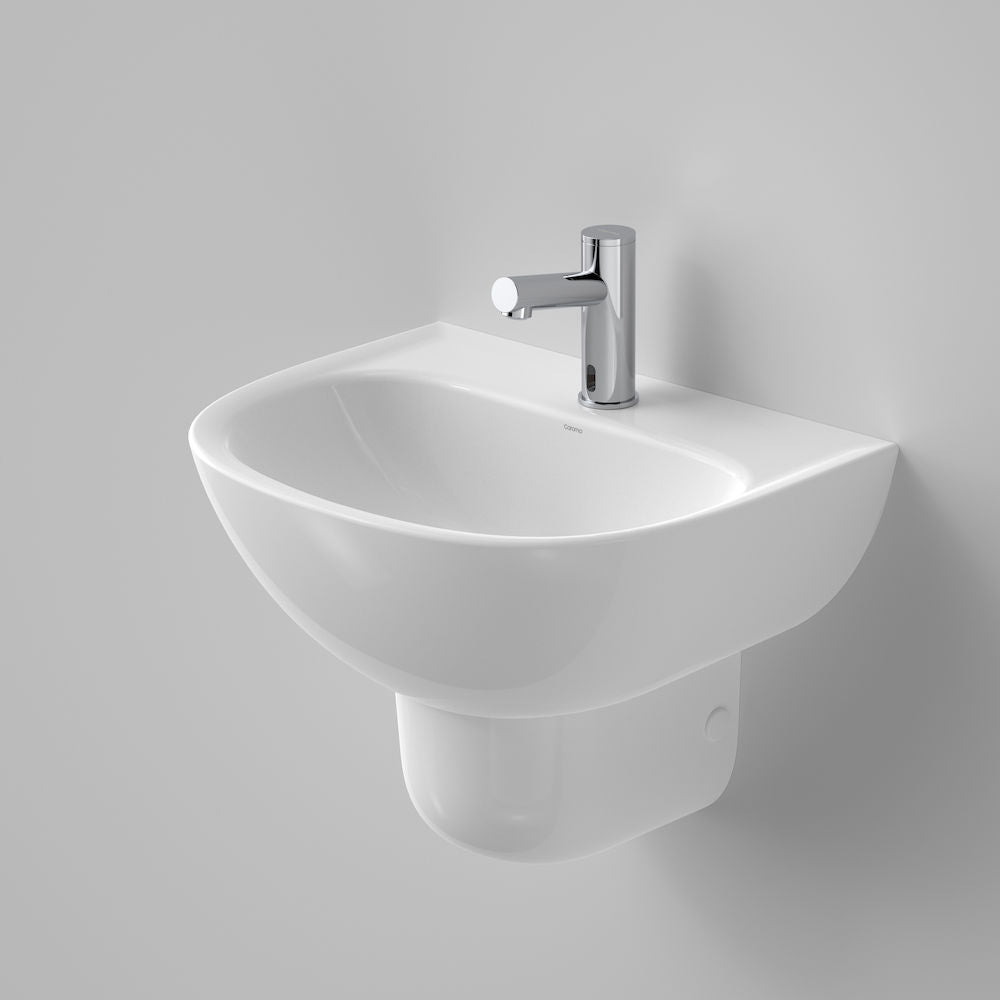 Caroma Care 500 Wall Basin (with GERMGARD®) - 1 Tap Hole