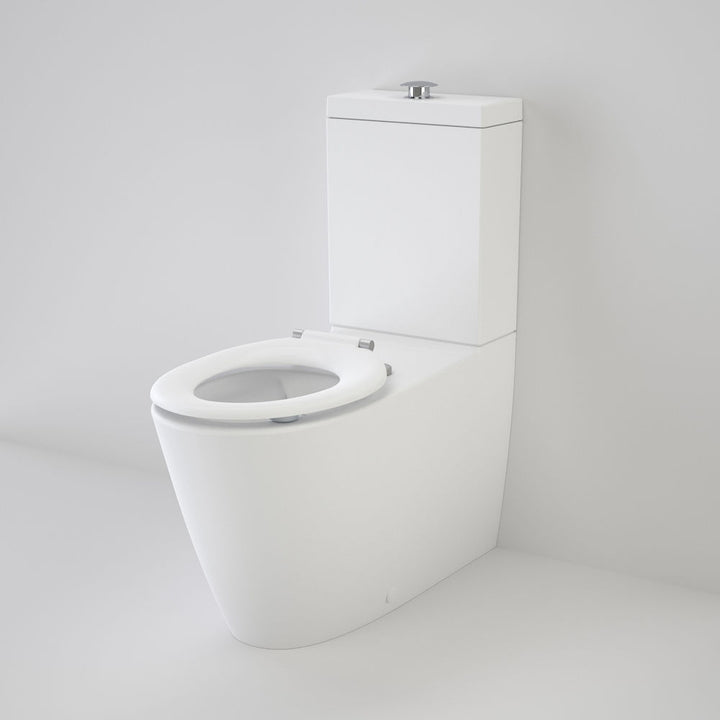 Caroma Care 800 Cleanflush® Wall Faced Toilet Suite - Pedigree II Care SF WH - with GermGard®