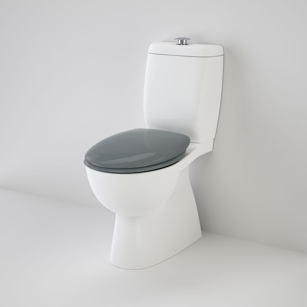 Caroma Caravelle Support Close Coupled Suite with Double Flap Seat - Anthracite Grey