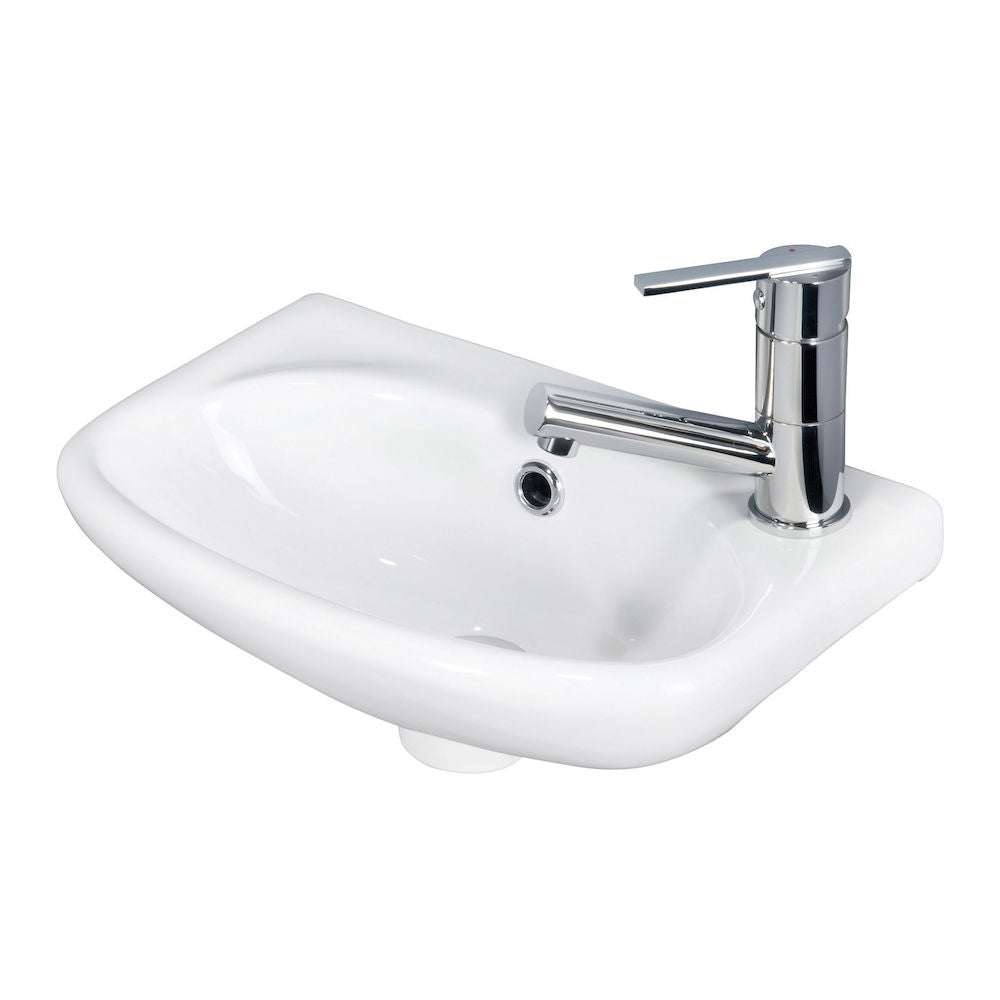 Stylus Symphony Mini Wall Basin - 1 Tap Hole RH