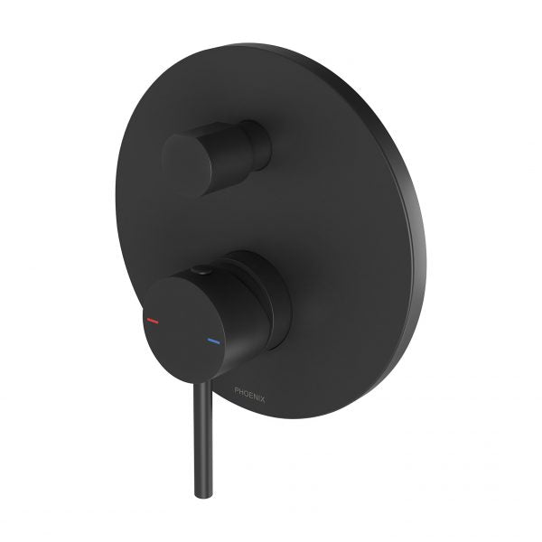 Phoenix Pina Shower / Bath Diverter Mixer Trim Kit Only Matte Black