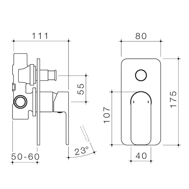 Caroma Luna Bath/Shower Mixer with Diverter
