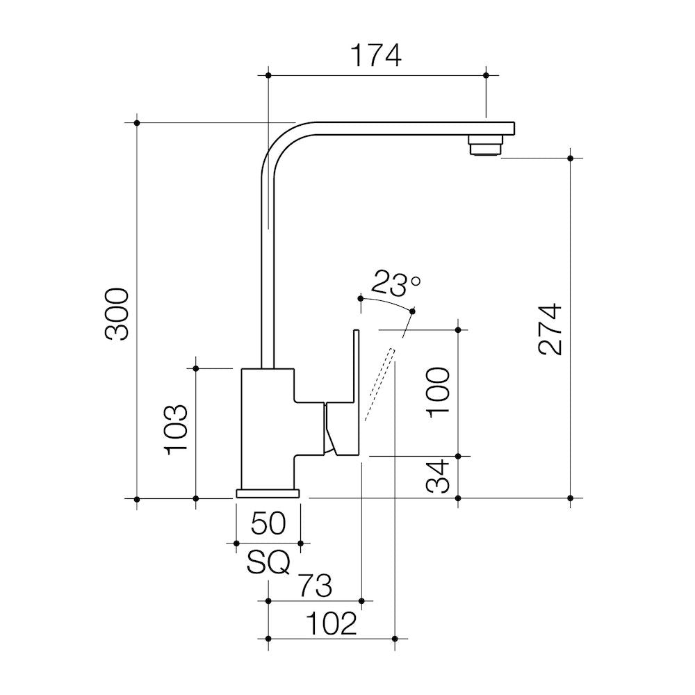 Caroma Quatro Solid Sink Mixer
