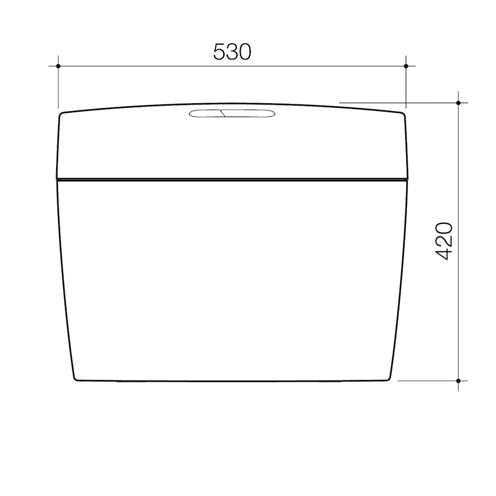 Caroma Uniset II Connector Bottom Inlet Cistern (includes seat and link) Ivory