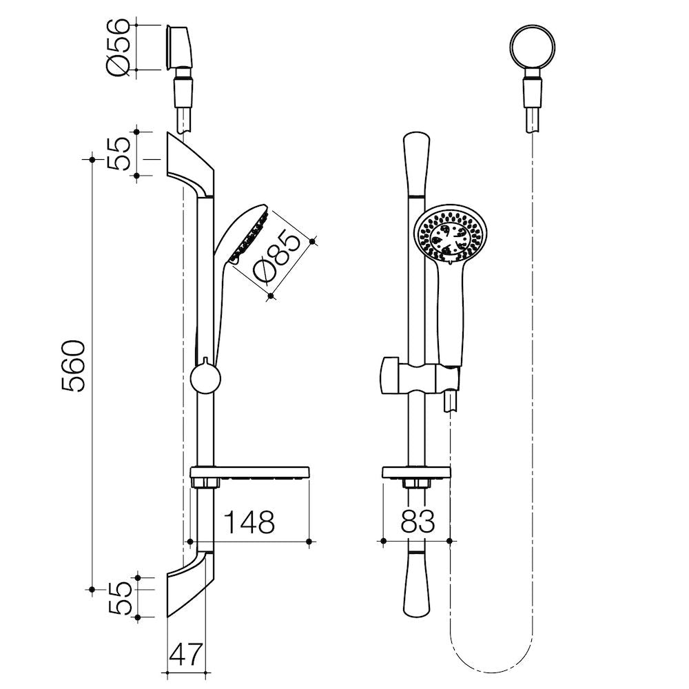 Stylus Venecia Multifunction Rail Shower