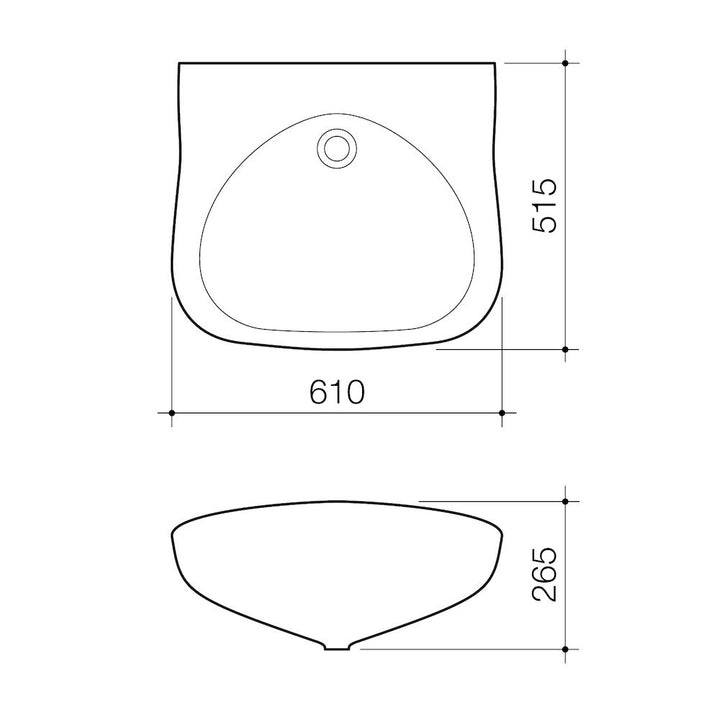 Caroma Medical Basin (with GermGard®) - 0TH