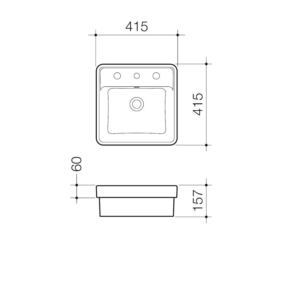 Caroma Carboni II Inset Basin 1TH